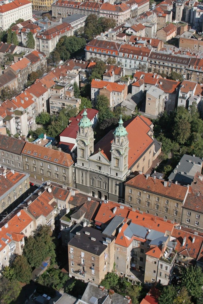 Panorama. Palmotićeva s bazilikom Presvetog Srca Isusova